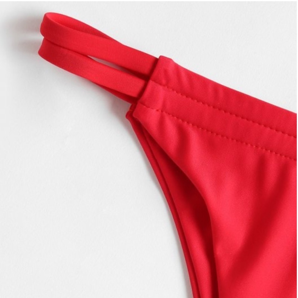 SOLD!!!!,✨Frilled Hem Off Shoulder Thong Bikini✨ - Picture 4 of 5